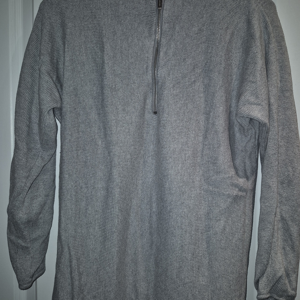 Michael Kors Zip Up on Back Gray Sweater